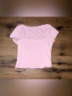 Sincerely Jules Light Pink Square Neck Crop Top